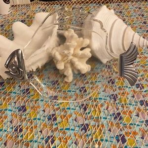 Acrylic and aluminum fish serving platter